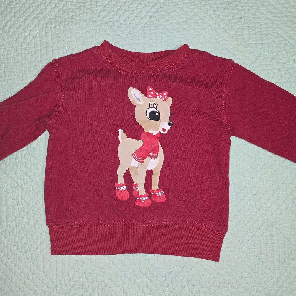 Red Kids Reindeer Sweatshirt